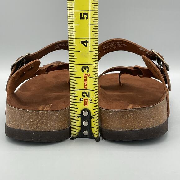 NEW White Mountain Women’s Crawford Leather Footbed Sandals Brown Size 10M - Picture 4 of 10